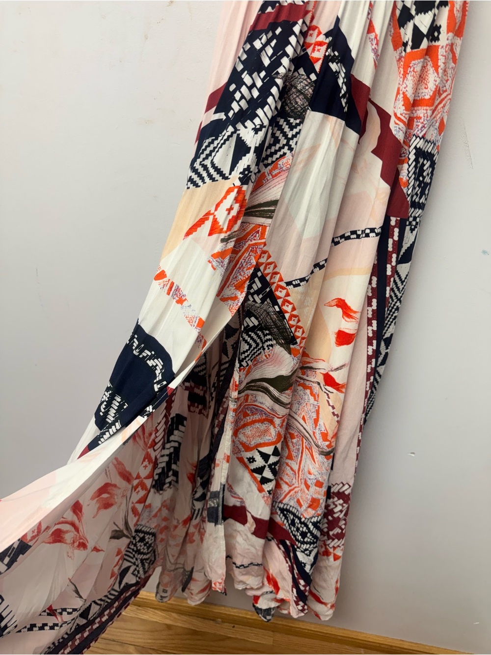 Abel The Label Open Back Halter Maxi Dress Large Boho Resort Anthropologie B6 - Picture 8 of 16
